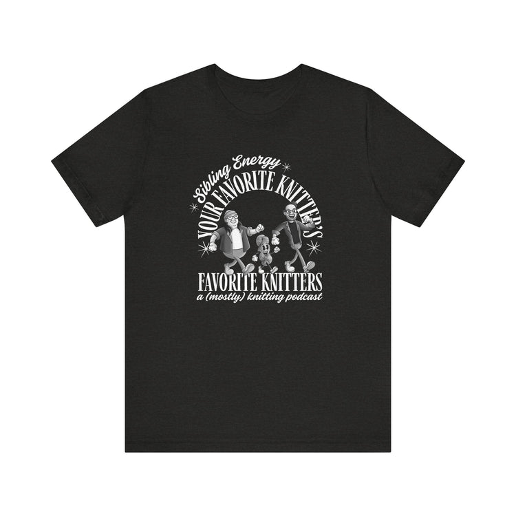 Sibling Energy Rubber Hose Character Tees T-Shirt Printify Black Heather XS