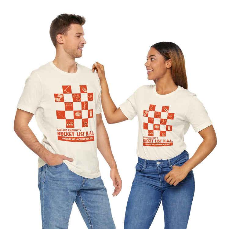 Sibling Energy Bucket List KAL Logo Tee T-Shirt Printify