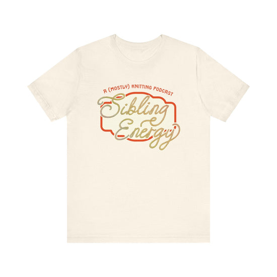 Sibling Energy Logo Tee T-Shirt Printify Natural S