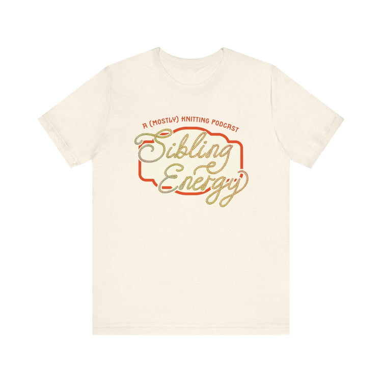 Sibling Energy Logo Tee T-Shirt Printify Natural S