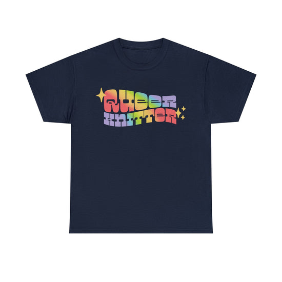Queer Knitter Tee T-Shirt Printify Navy S