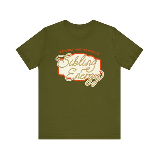 Sibling Energy Logo Tee T-Shirt Printify Olive S