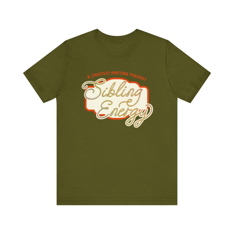 Sibling Energy Logo Tee T-Shirt Printify Olive S