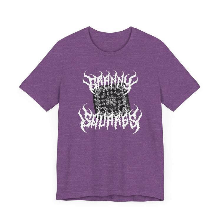 Metal Logo Granny Square T-Shirt T-Shirt Printify