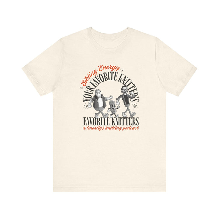 Sibling Energy Rubber Hose Character Tees T-Shirt Printify Natural XS