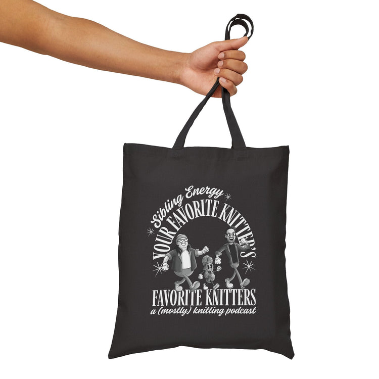 Your Favorite Knitter's Favorite Knitters Sibling Energy Tote Bag Bags Printify