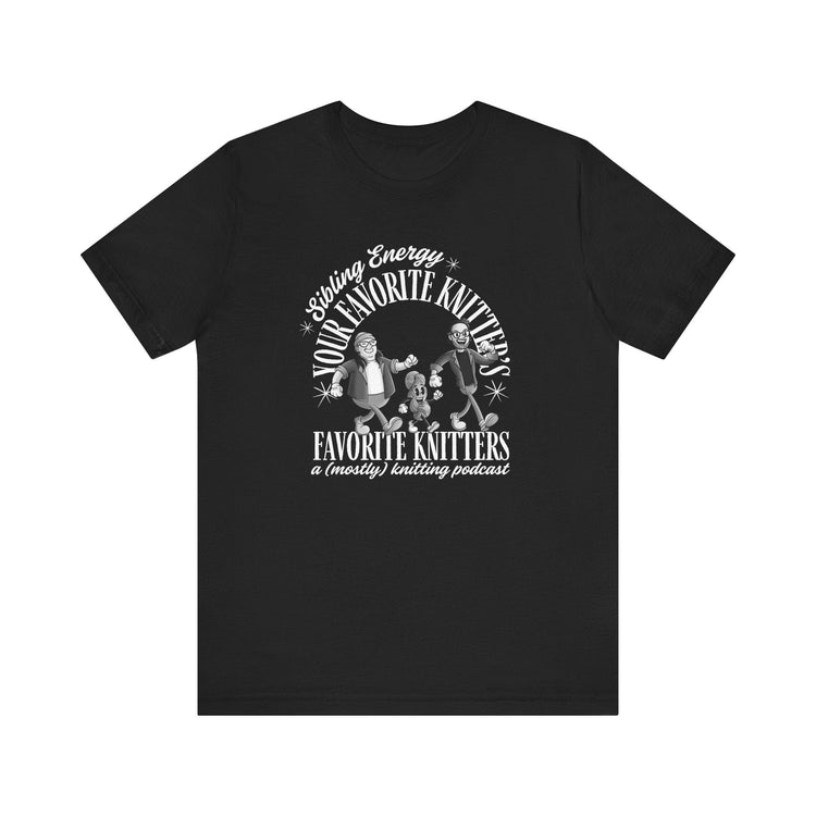 Sibling Energy Rubber Hose Character Tees T-Shirt Printify Black XS
