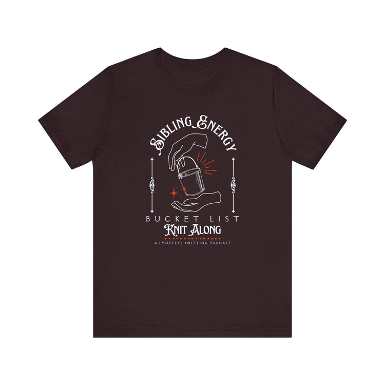 Sibling Energy Bucket List KAL Gothic Tee T-Shirt Printify Oxblood Black XS