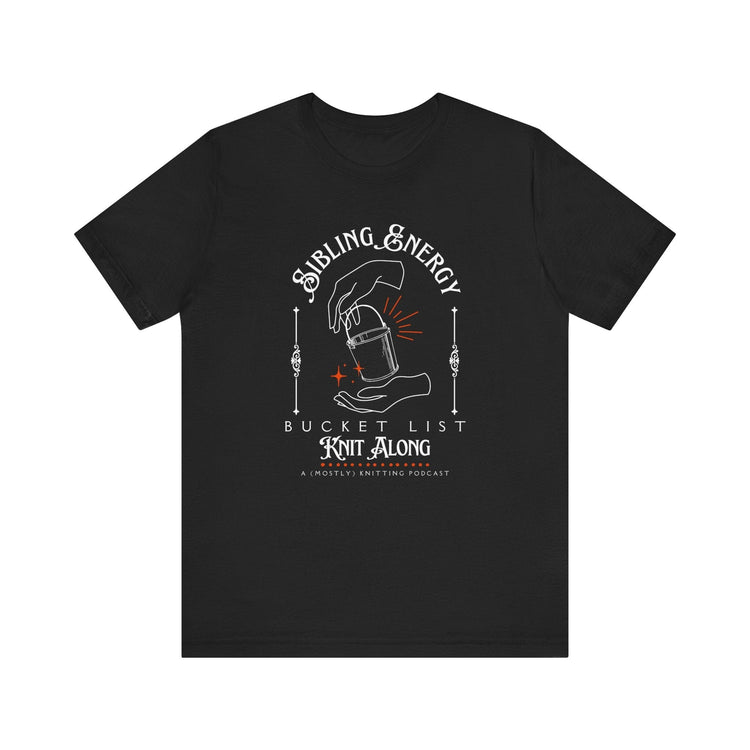 Sibling Energy Bucket List KAL Gothic Tee T-Shirt Printify Black XS