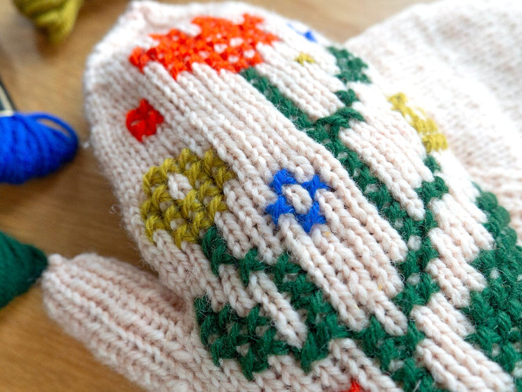 Floriography Mitten Kit Emtothethird Yarn Co.