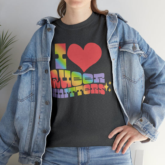 I Heart Queer Knitters Tee T-Shirt Printify