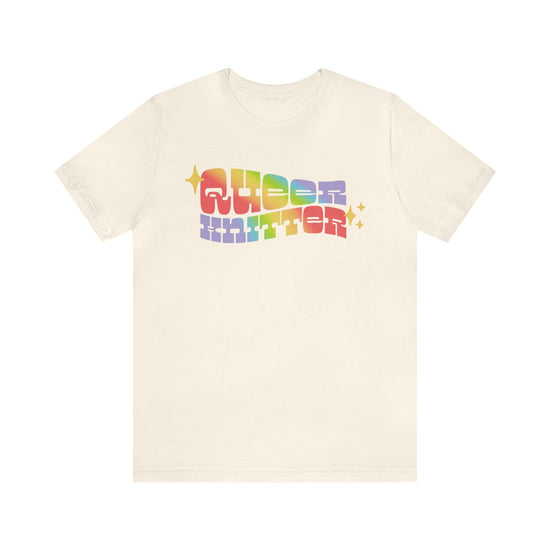 Queer Knitter Tee T-Shirt Printify Natural S