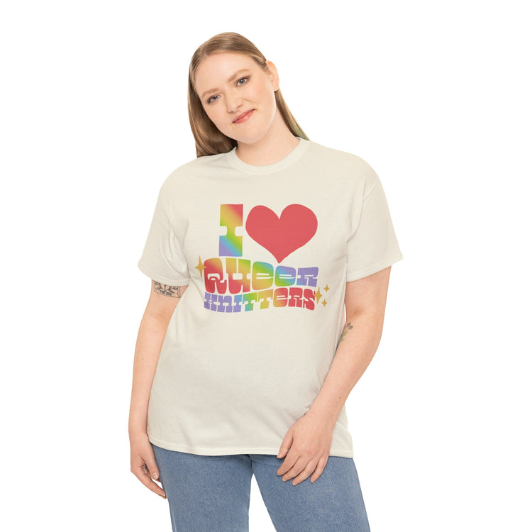 I Heart Queer Knitters Tee T-Shirt Printify