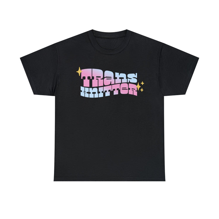 Trans Knitter Tee T-Shirt Printify Black S