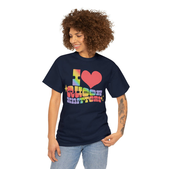 I Heart Queer Knitters Tee T-Shirt Printify
