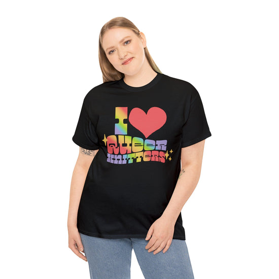 I Heart Queer Knitters Tee T-Shirt Printify
