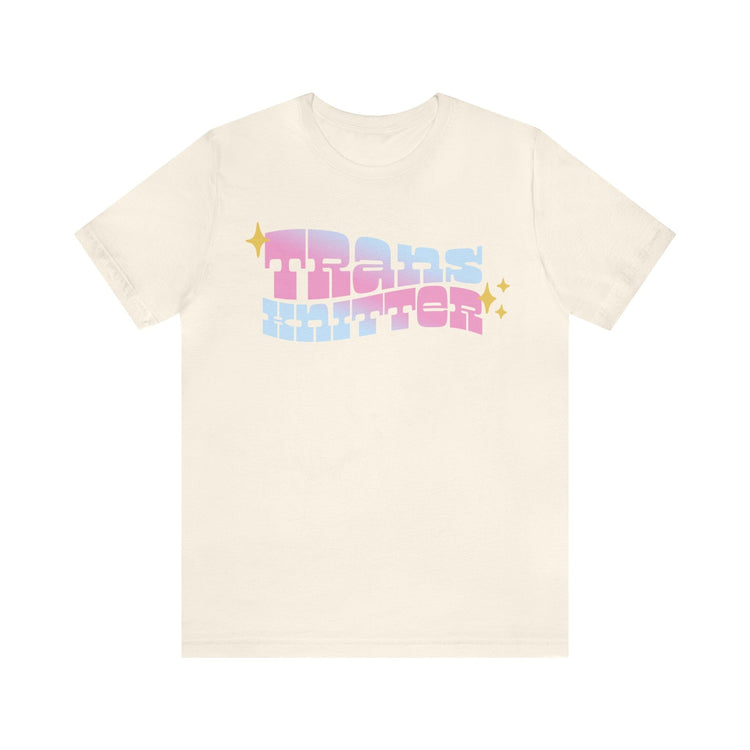 Trans Knitter Tee T-Shirt Printify Natural S