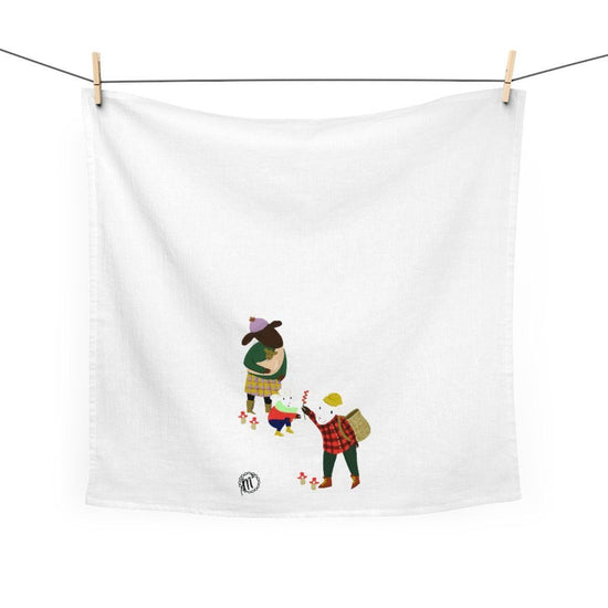 Sheep Activities Tea Towel Foraging Home Decor Printify