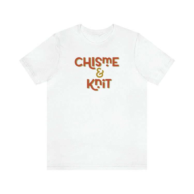 Chisme & Knit Tee T-Shirt Printify White S