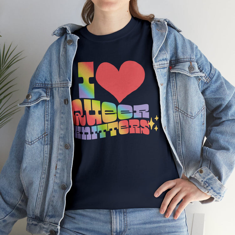 I Heart Queer Knitters Tee T-Shirt Printify