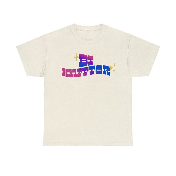 Bi Knitter Tee T-Shirt Printify Natural S