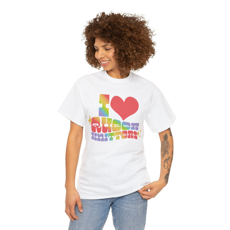 I Heart Queer Knitters Tee T-Shirt Printify