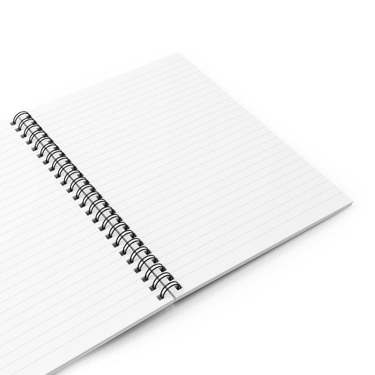 Black Outlines Botanica Spiralbound Notebook Paper products Printify