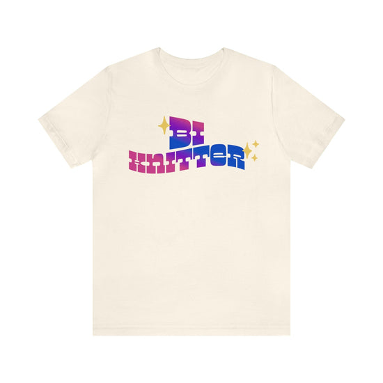 Bi Knitter Tee T-Shirt Printify Natural S