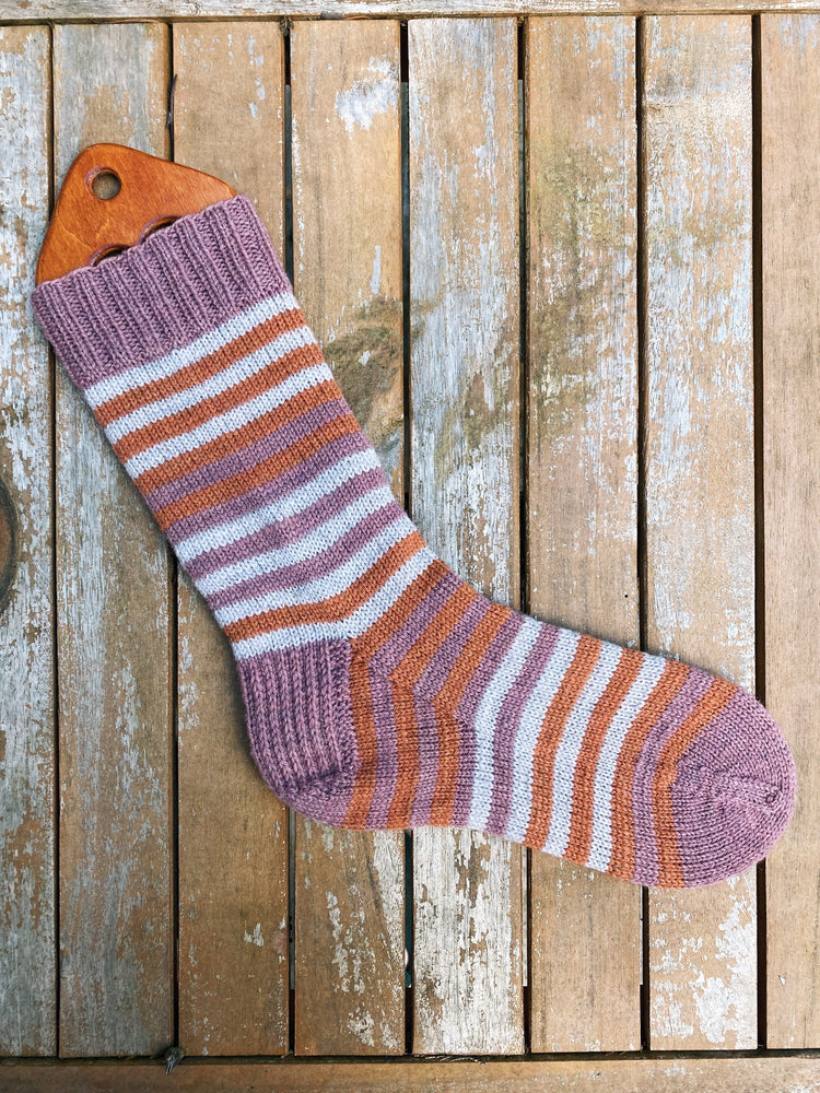 Rayas Sock Pattern pdf Emtothethird Yarn Co.