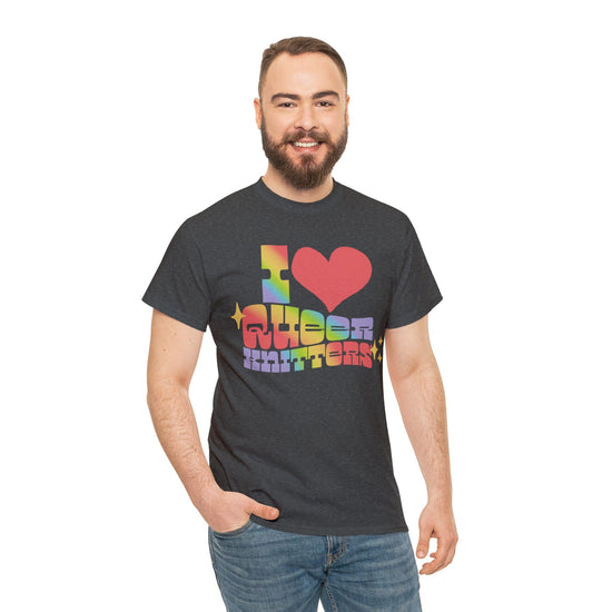 I Heart Queer Knitters Tee T-Shirt Printify