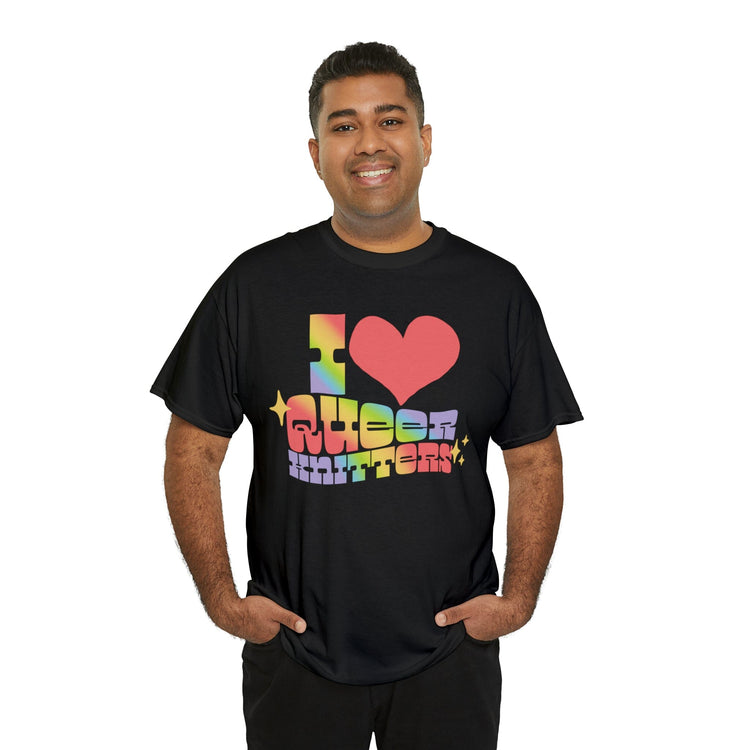 I Heart Queer Knitters Tee T-Shirt Printify