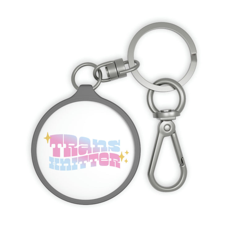Trans Knitter Keyring Accessories Printify One size Grey