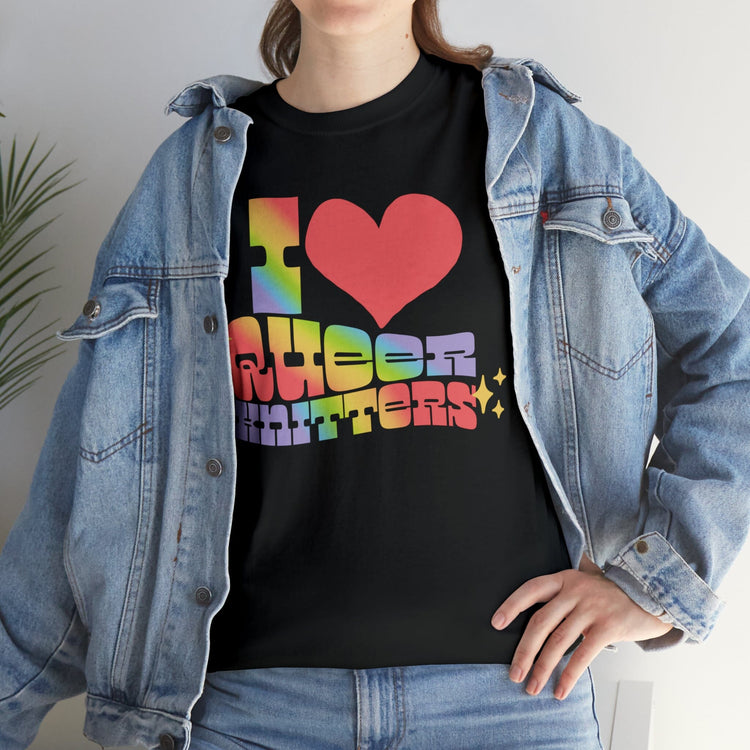 I Heart Queer Knitters Tee T-Shirt Printify