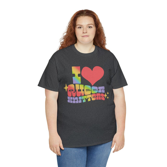 I Heart Queer Knitters Tee T-Shirt Printify