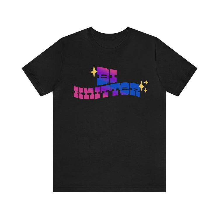 Bi Knitter Tee T-Shirt Printify Black S