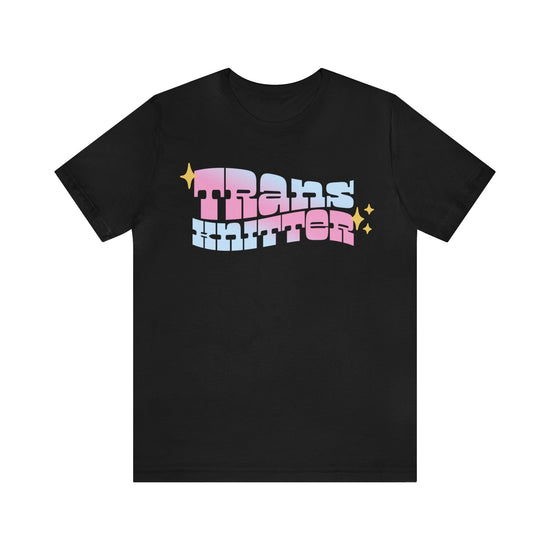 Trans Knitter Tee T-Shirt Printify Black S