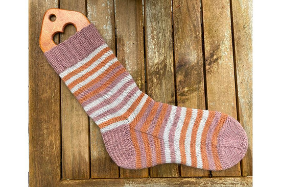Rayas Sock Pattern pdf Emtothethird Yarn Co.