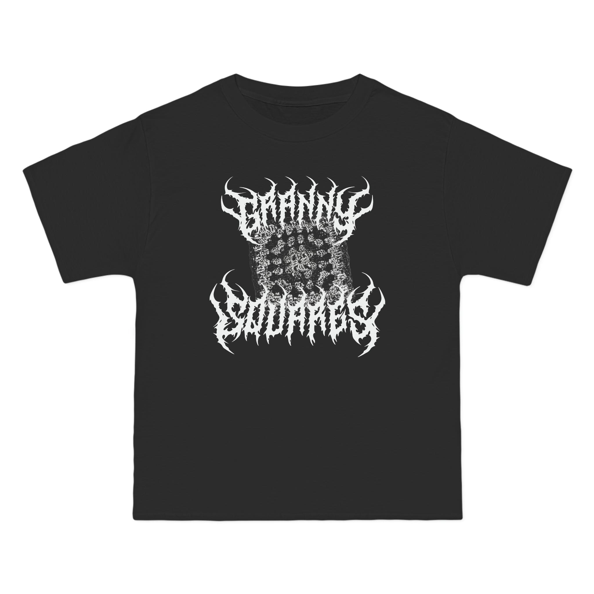 Plus Size Black Metal Granny Square T-Shirt – Emtothethird