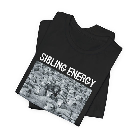 Black DIY Punk Rocker Sibling Energy Tee T-Shirt Printify 