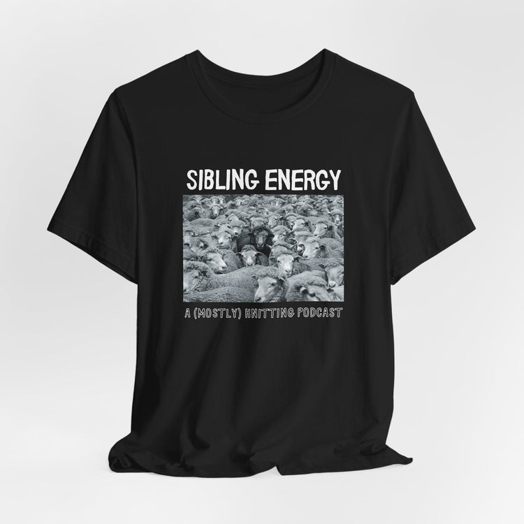 Black DIY Punk Rocker Sibling Energy Tee T-Shirt Printify 