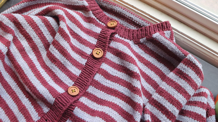Olga Jacket Sagrada Pre-orders Yarn Emtothethird Yarn Co. XXS - MC (3) CC (2) Nikko + Red Maple 