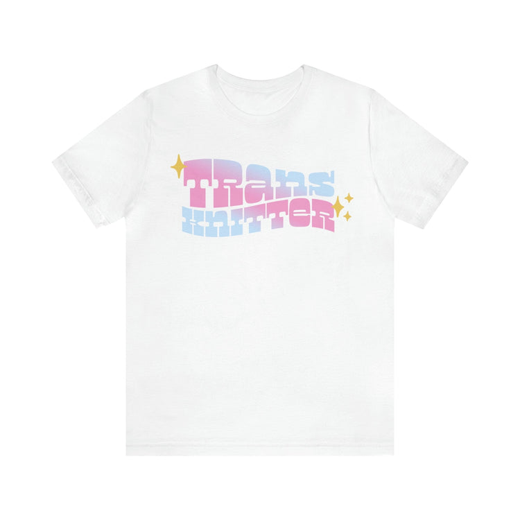 Trans Knitter Tee T-Shirt Printify White S 