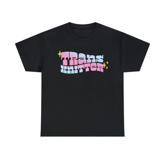 Trans Knitter Tee T-Shirt Printify Black S 