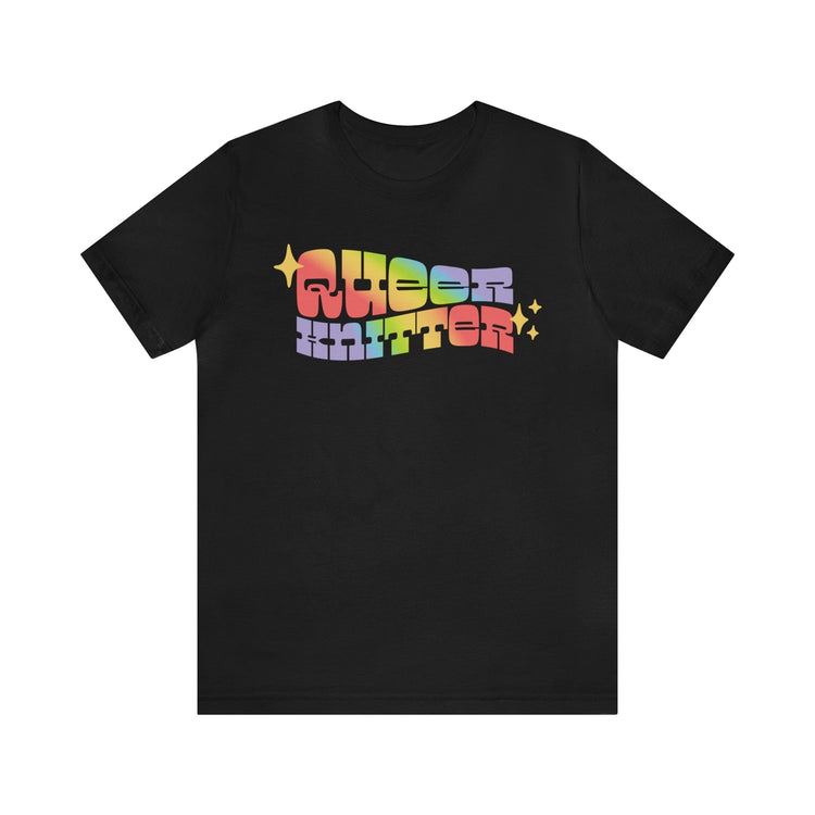 Queer Knitter Tee T-Shirt Printify Black S 
