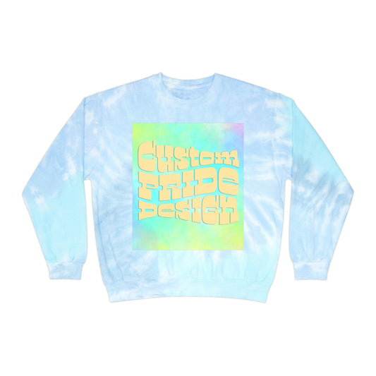 Custom Pride Knitter Tie-Dye Sweatshirt Sweatshirt Printify Lagoon S 