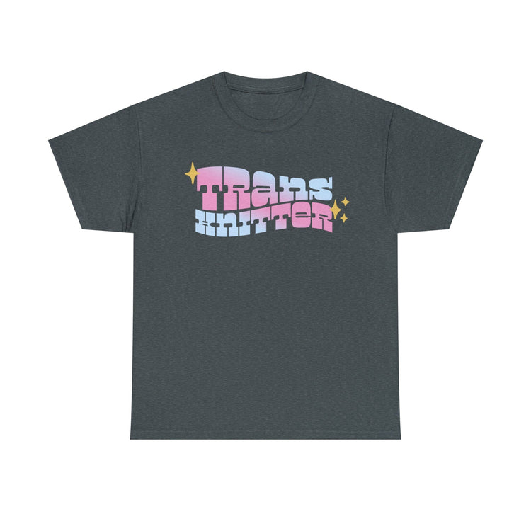 Trans Knitter Tee T-Shirt Printify Dark Heather S 