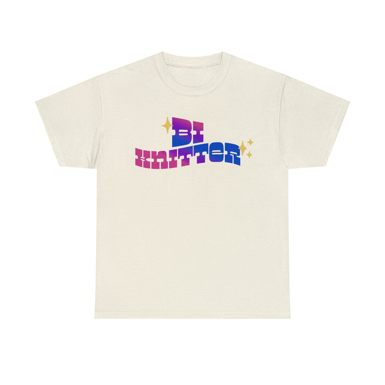 Bi Knitter Tee T-Shirt Printify Natural S 