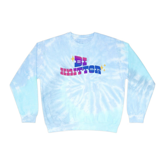 Bi Knitter Tie-Dye Sweatshirt Sweatshirt Printify Lagoon S 