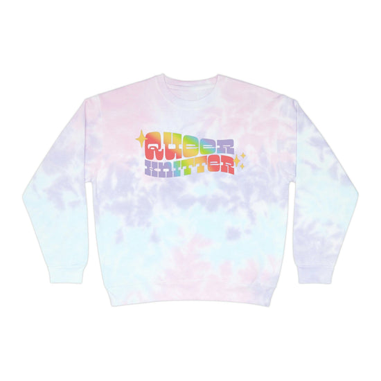 Queer Knitter Tie-Dye Sweatshirt Sweatshirt Printify Cotton Candy S 