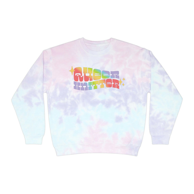 Queer Knitter Tie-Dye Sweatshirt Sweatshirt Printify Cotton Candy S 